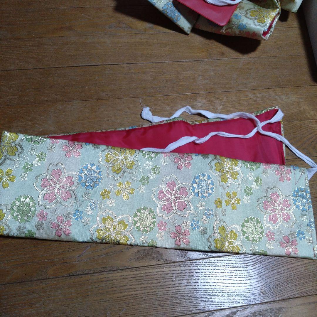 美品★七歳★帯バッグ草履はこせこ小物セット★桜柄