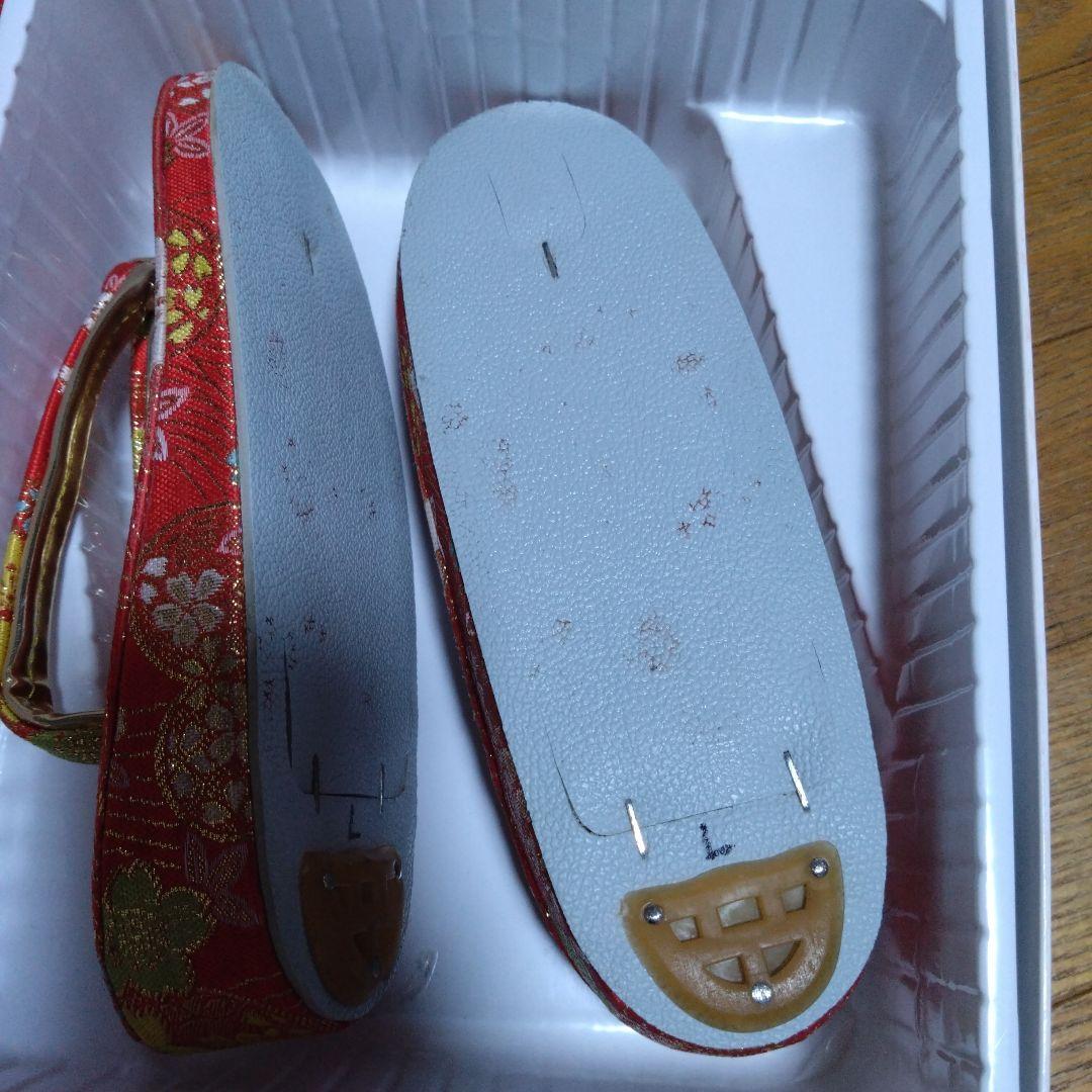 美品★七歳★帯バッグ草履はこせこ小物セット★桜柄