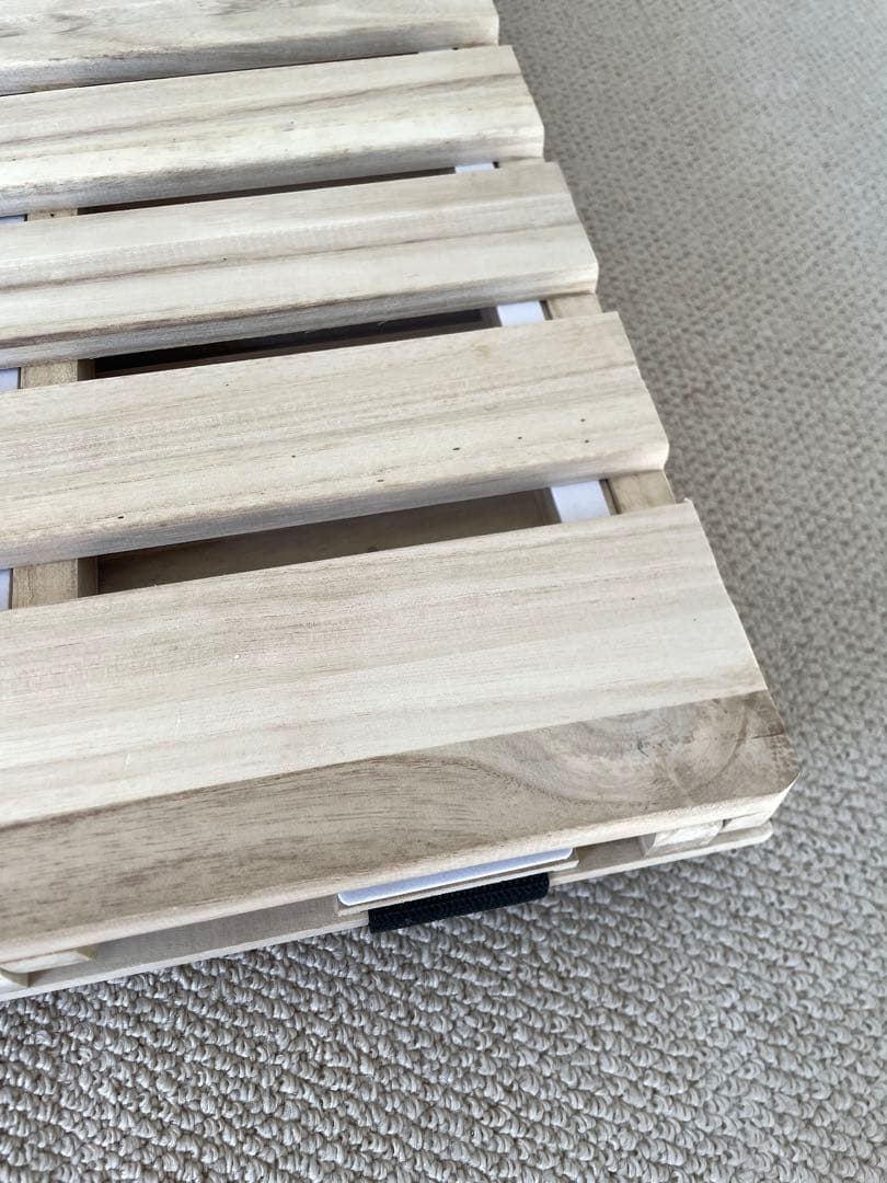 三折桐材すのこベッドクイーン(連結4台)サイズ約200×160cm