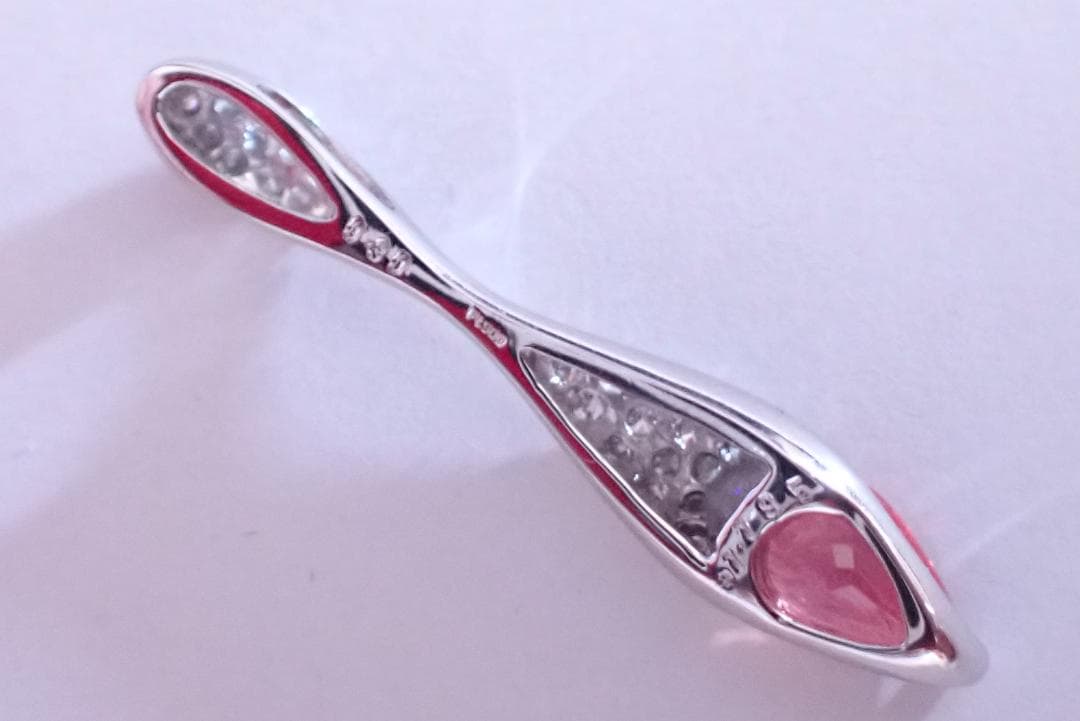 パパラチアサファイア　ペンダントトップ　1.195ct　ダイヤ0.3ct　058