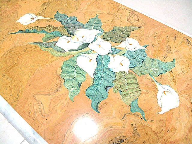 イタリア製 大理石トップセンターテーブル　W130cm リビングテーブル