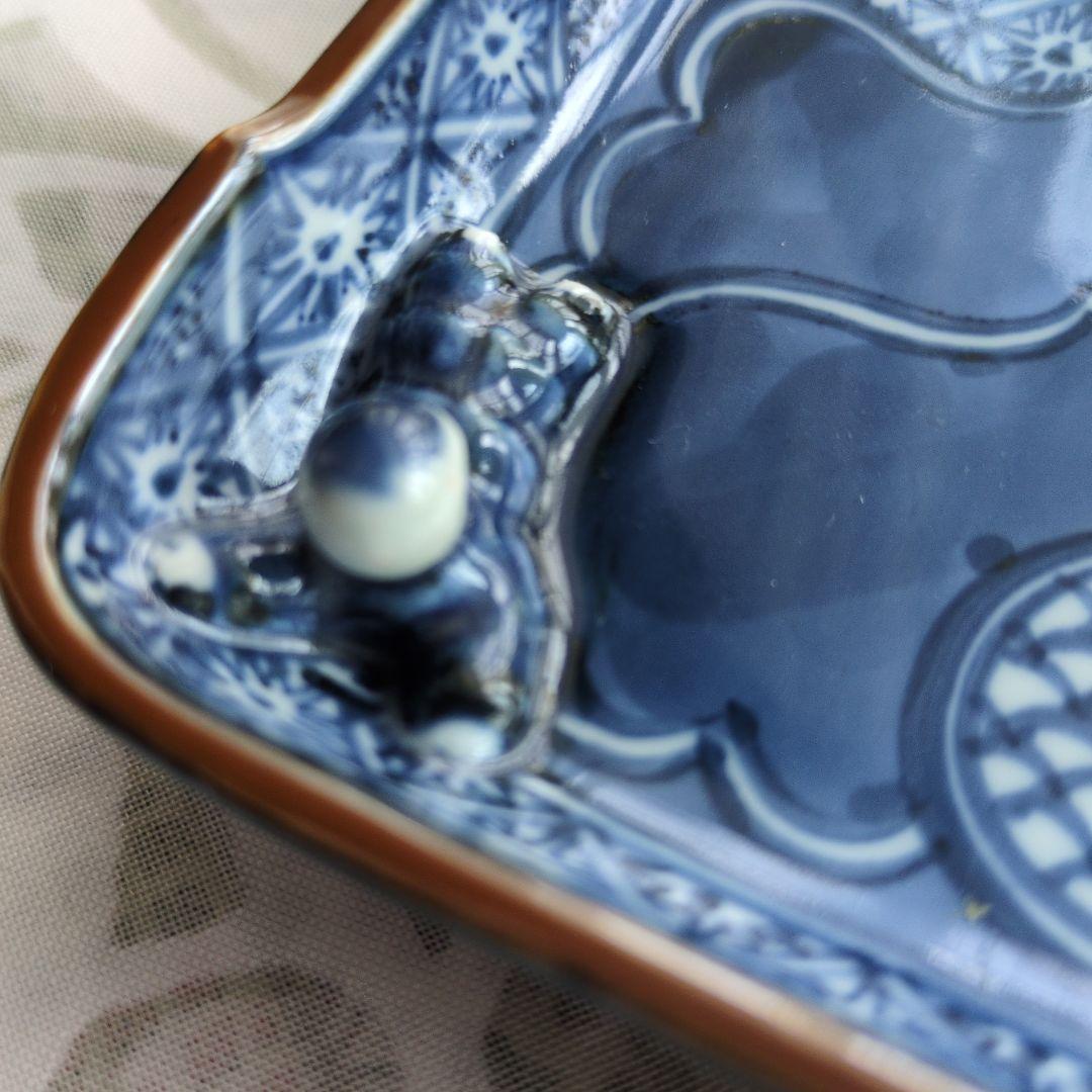 ※最終値！平安利昌/加藤利昌 　造　祥瑞一閑人?　角皿2枚セット★唐子付き