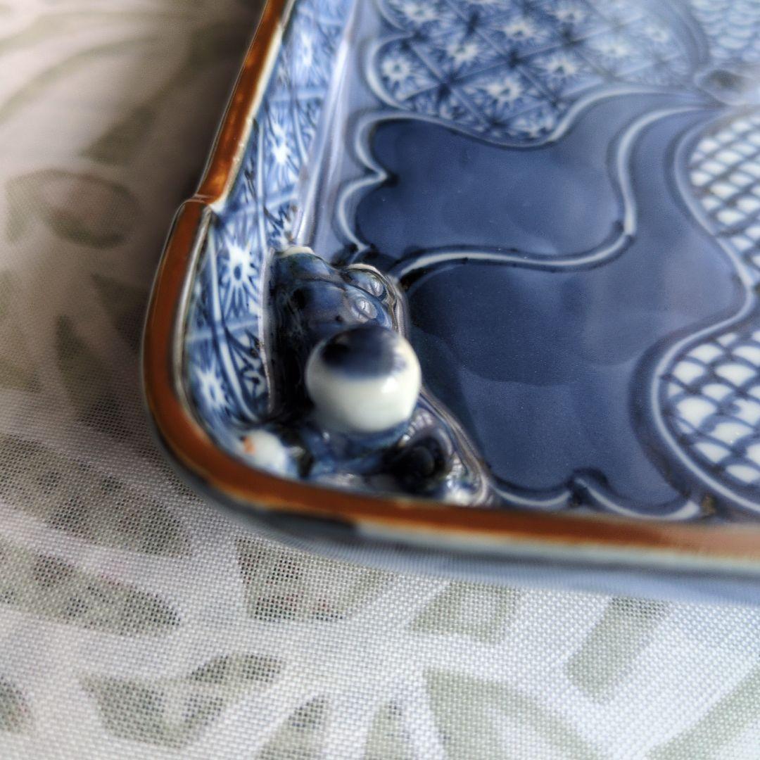 ※最終値！平安利昌/加藤利昌 　造　祥瑞一閑人?　角皿2枚セット★唐子付き