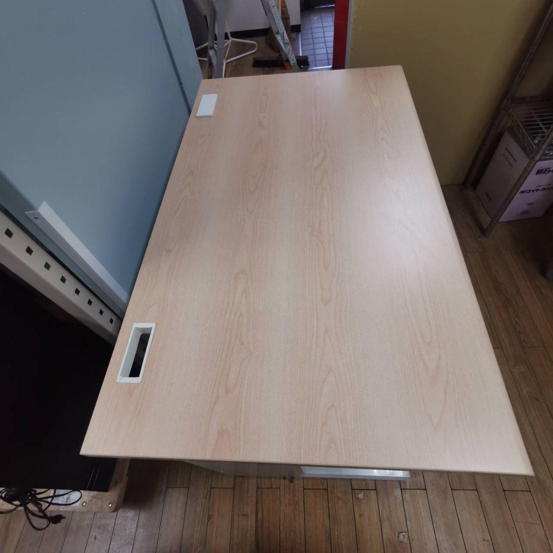 デスク 井上金庫 オフィスデスク 平机 幅1200mm 本体ホワイト PC机