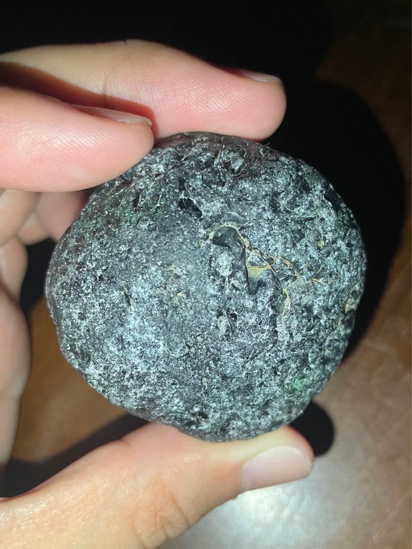 研磨品　十勝石玲瓏　複合色　レインボーオブシディアン