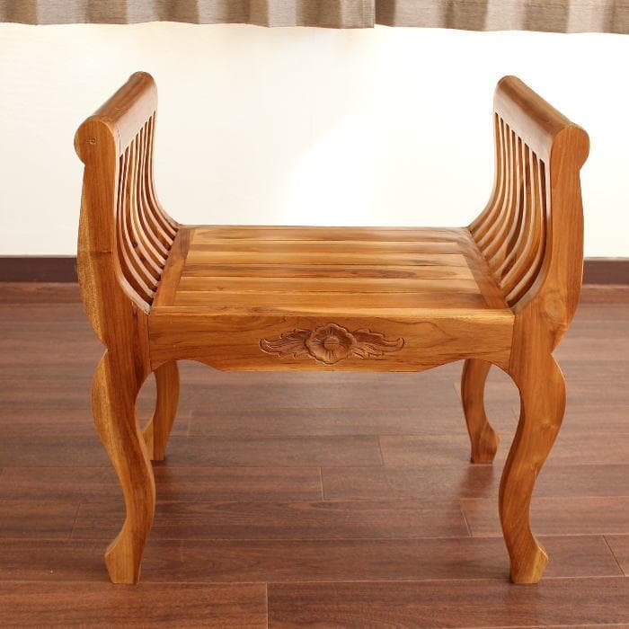 訳あり アジアン チーク家具 無垢 デザインスツール リゾートチェア 椅子 腰掛