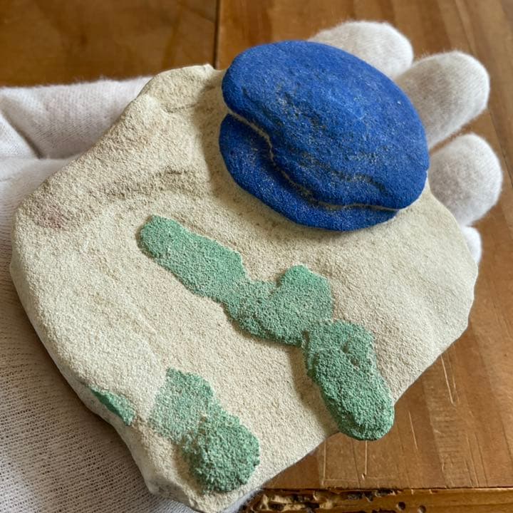 珍品　天然石　1点物　アズライト(藍銅鉱）