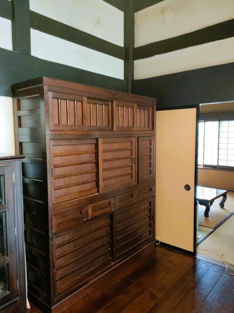 【希少】【美品】松本民芸家具・食器棚「舞良型食器棚」