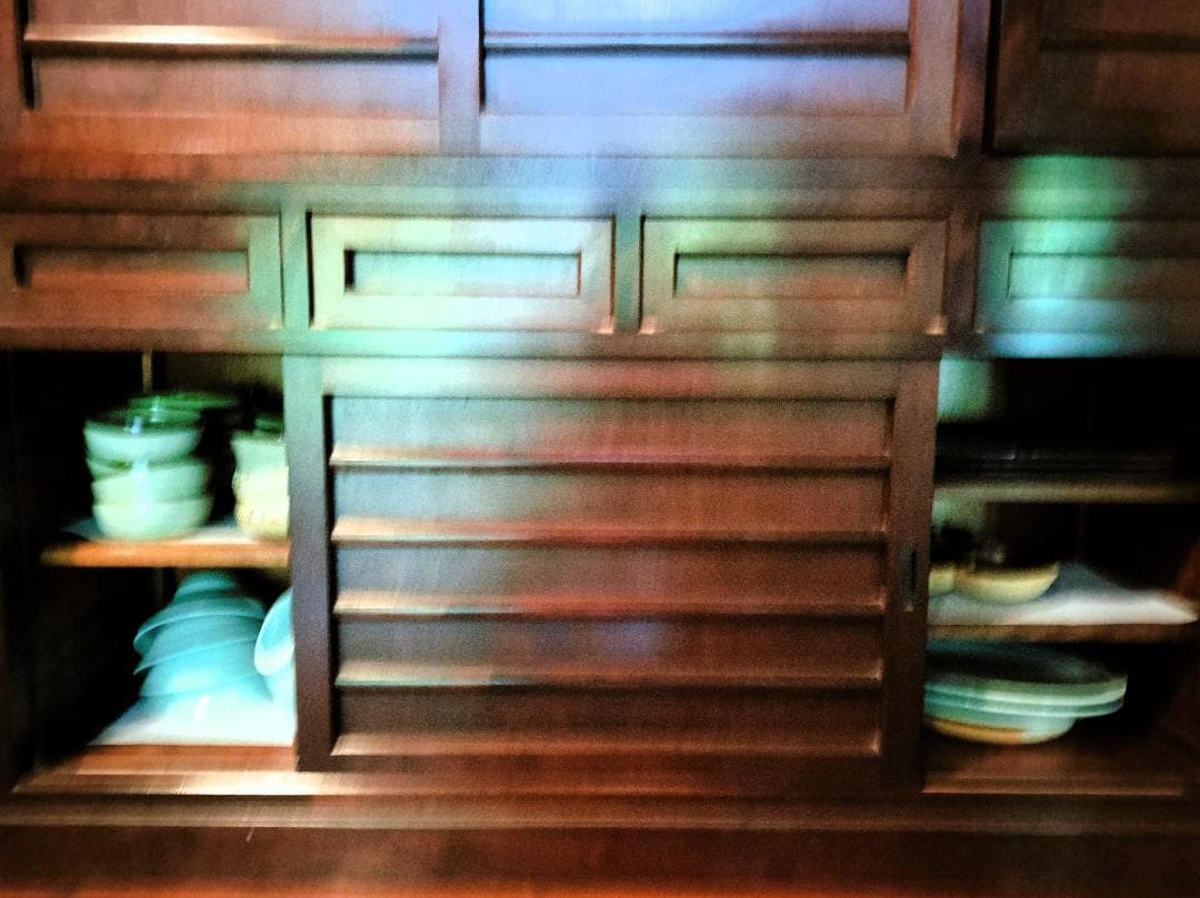 【希少】【美品】松本民芸家具・食器棚「舞良型食器棚」