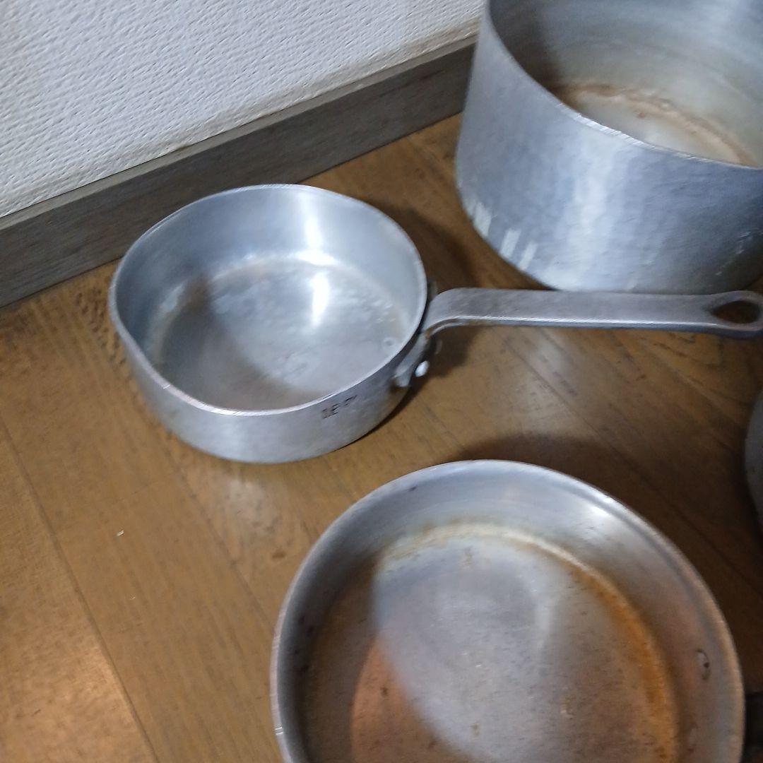 プロ仕様アルミ製片手鍋・フライパン 4個セット