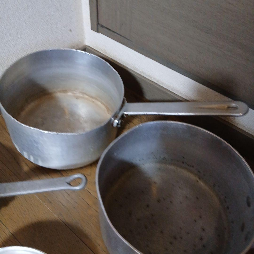 プロ仕様アルミ製片手鍋・フライパン 4個セット