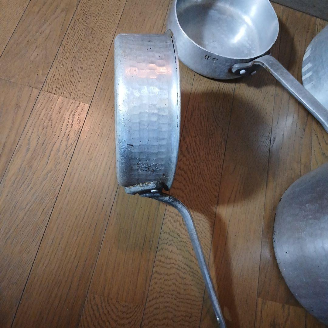 プロ仕様アルミ製片手鍋・フライパン 4個セット