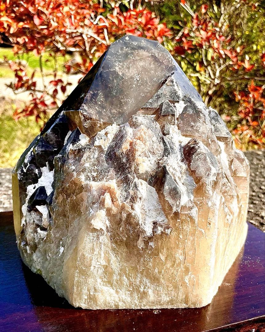 希少　BIG スモーキーエレスチャル　城塞☆要塞　骸骨水晶　天然石　原石　置物