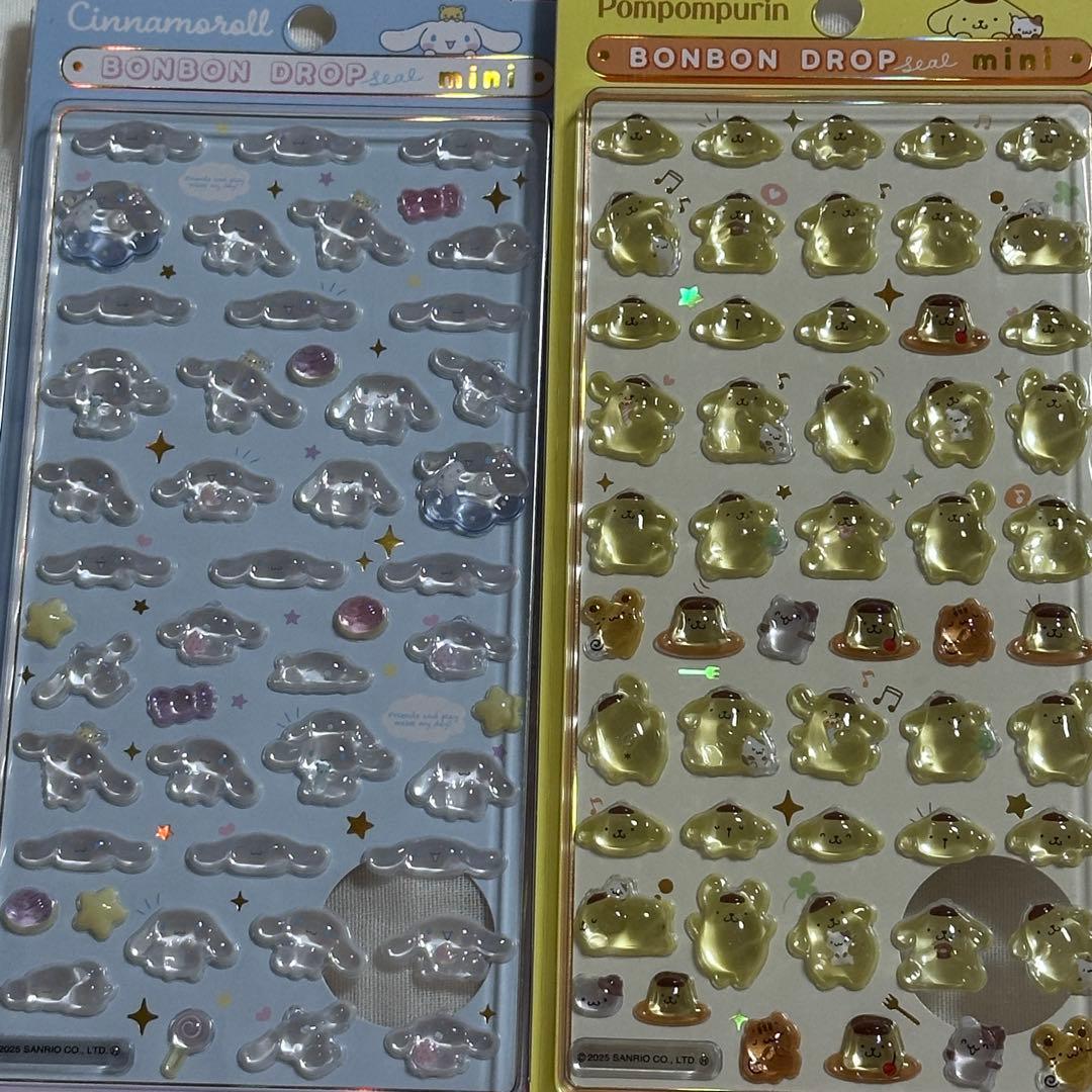 国内正規品 サンリオ ボンボンドロップシールミニ mini シール 8種セット