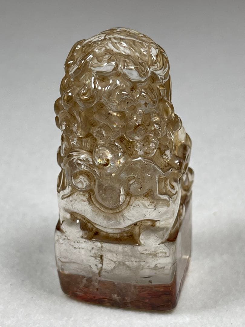 天然水晶 印章置物 年代品高品質 天然石 原石 置物大逸品 骨董 古美術品