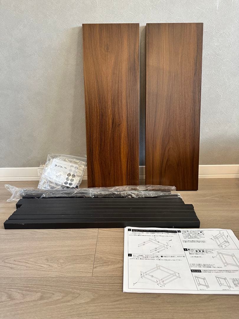 2個セット　メラミン コンソールテーブル ブラウン ONOD0114PLBLK