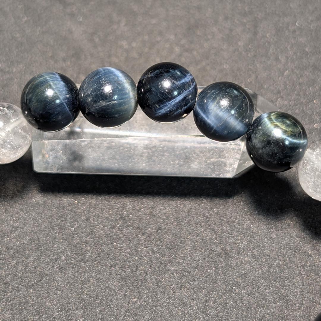 最強仕事運！プラチナルチル × ブルータイガーアイ ブレスレット 8ミリ 数珠