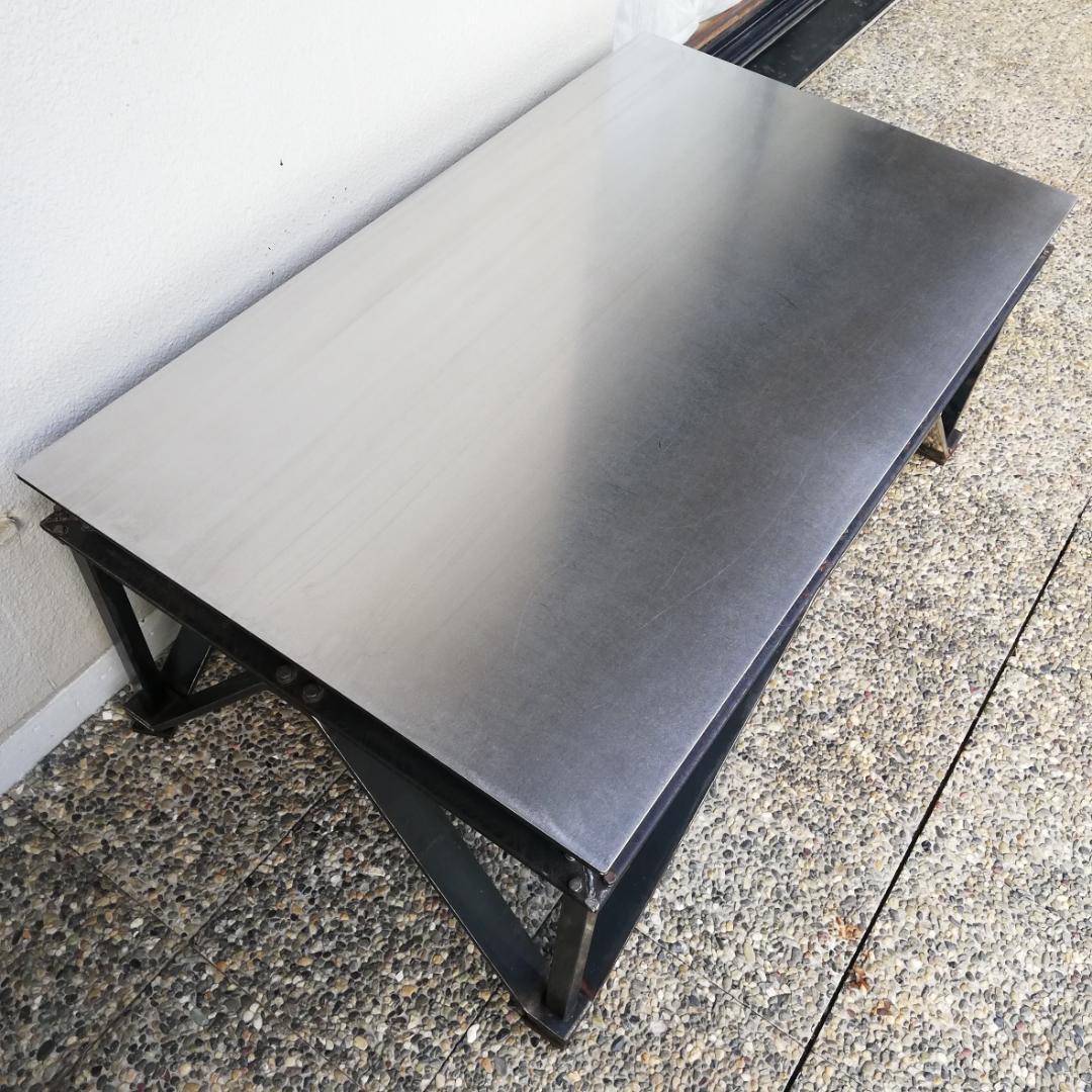 希少 カスタムメイド◆全て鉄のローテーブル インダストリアル ワークテーブル