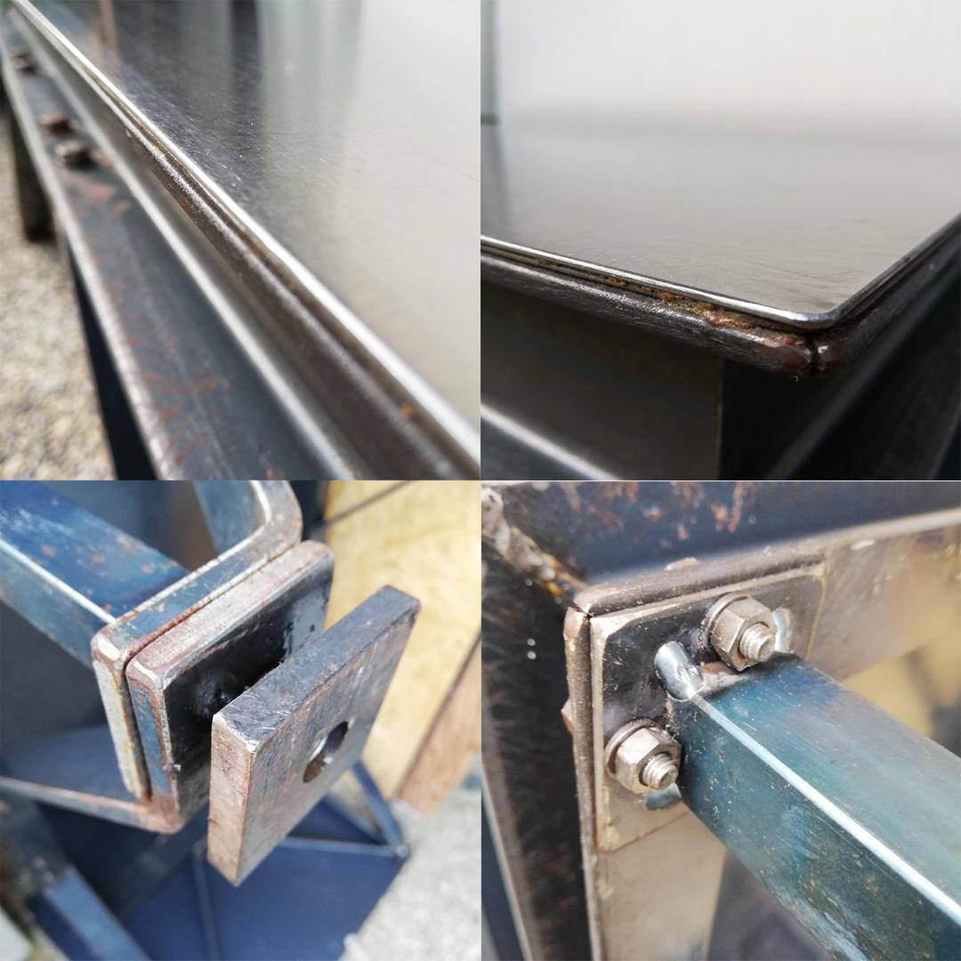 希少 カスタムメイド◆全て鉄のローテーブル インダストリアル ワークテーブル