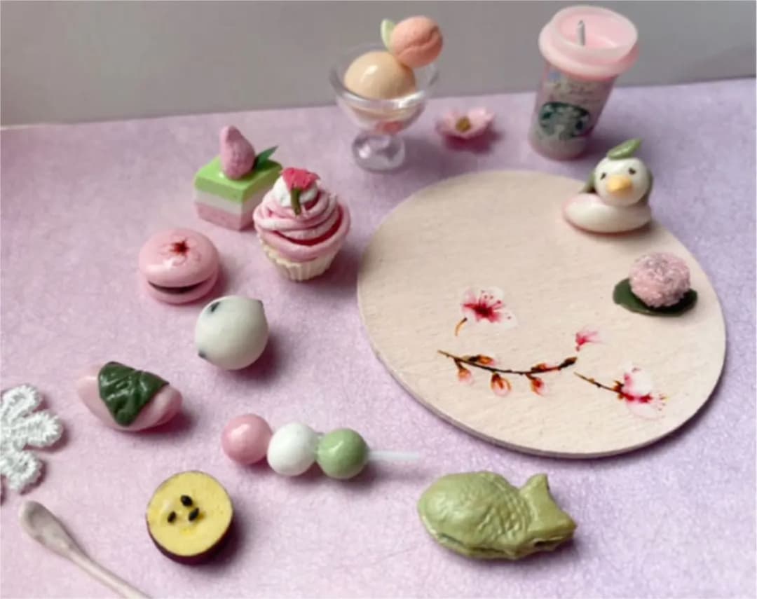 お花見スイーツセット◆文鳥さん◆