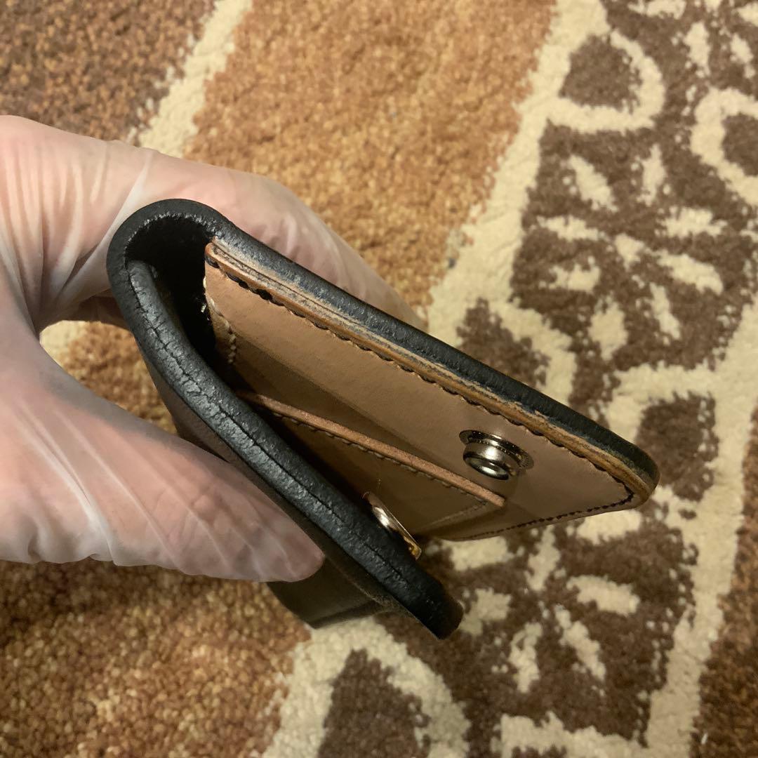 未使用 分厚い革を使用したトラッカーウォレット ハンドメイド 本革