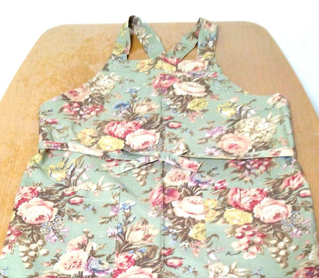 美品 RALPH LAURENラルフローレンエプロン花柄 ローズ - メルカリ