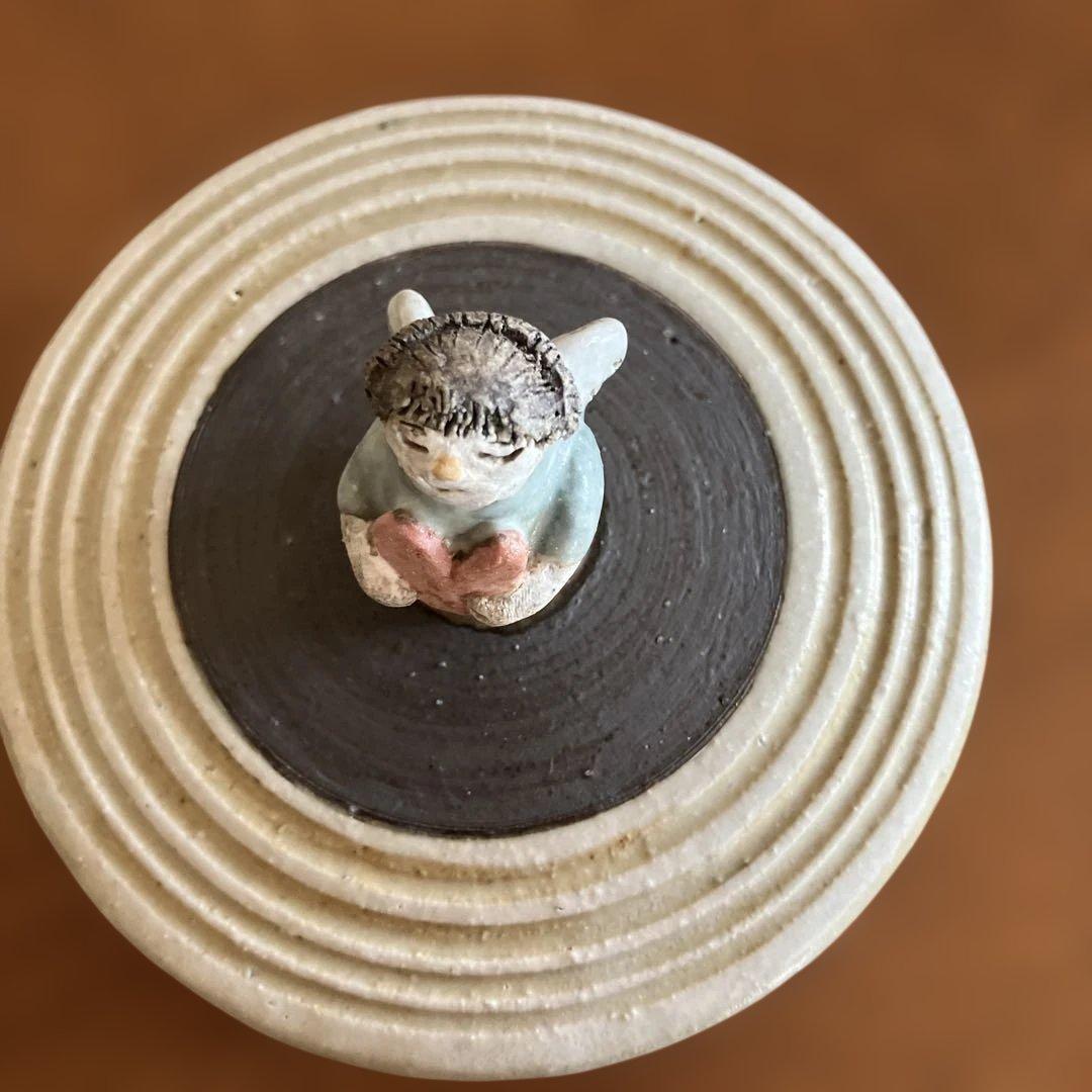 香月舎　天使の蓋物　器