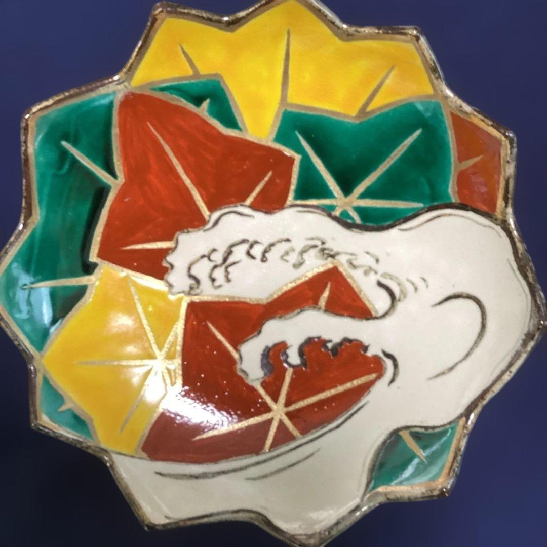 松竹梅　京焼乾山写立田川向付5客　　新品未使用