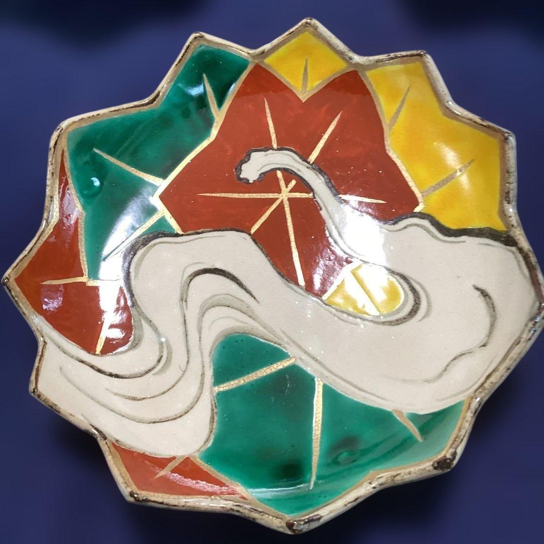 松竹梅　京焼乾山写立田川向付5客　　新品未使用