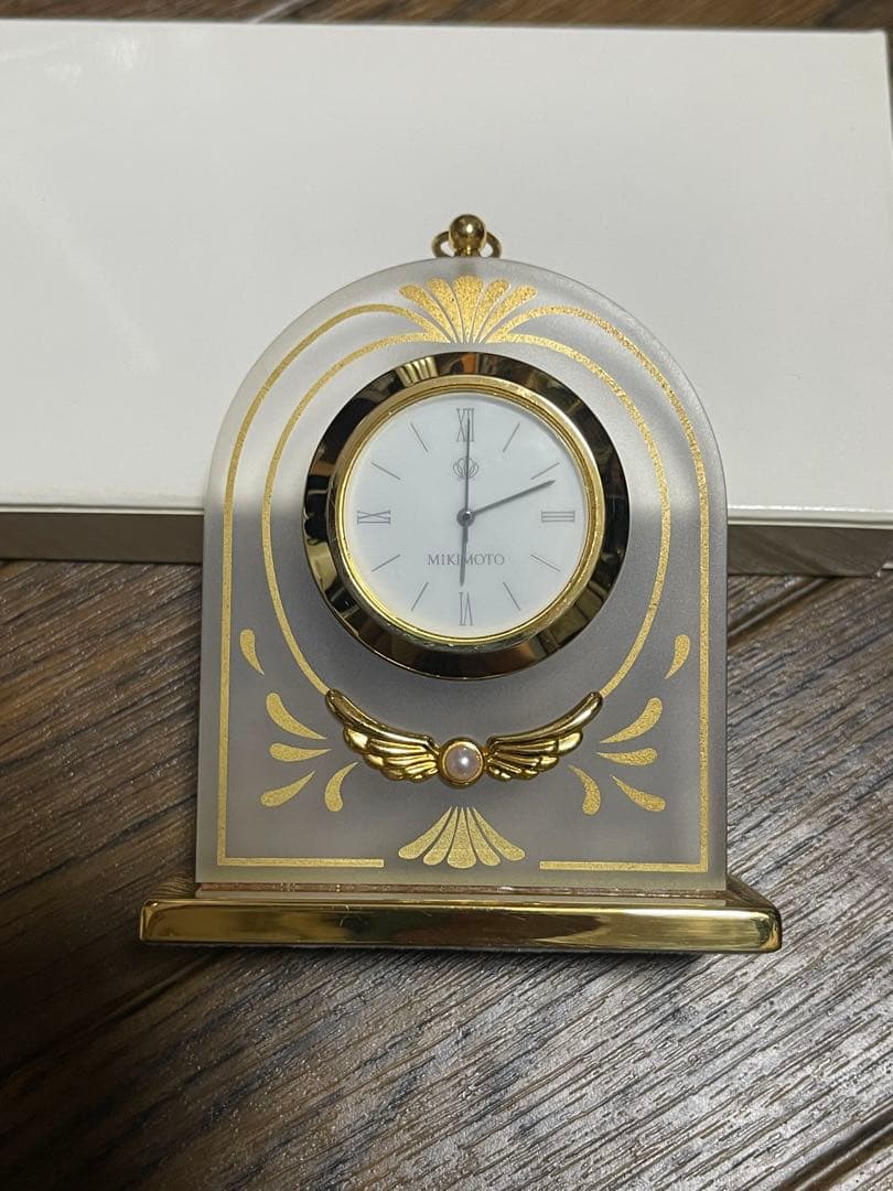 MIKIMOTO アーチ型置き時計 ゴールド - メルカリ