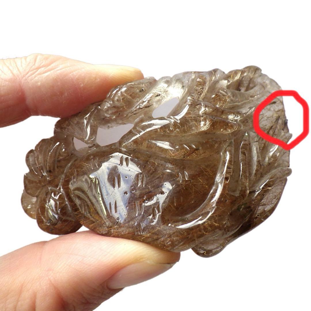 天然石ルチルクォーツ　根付2