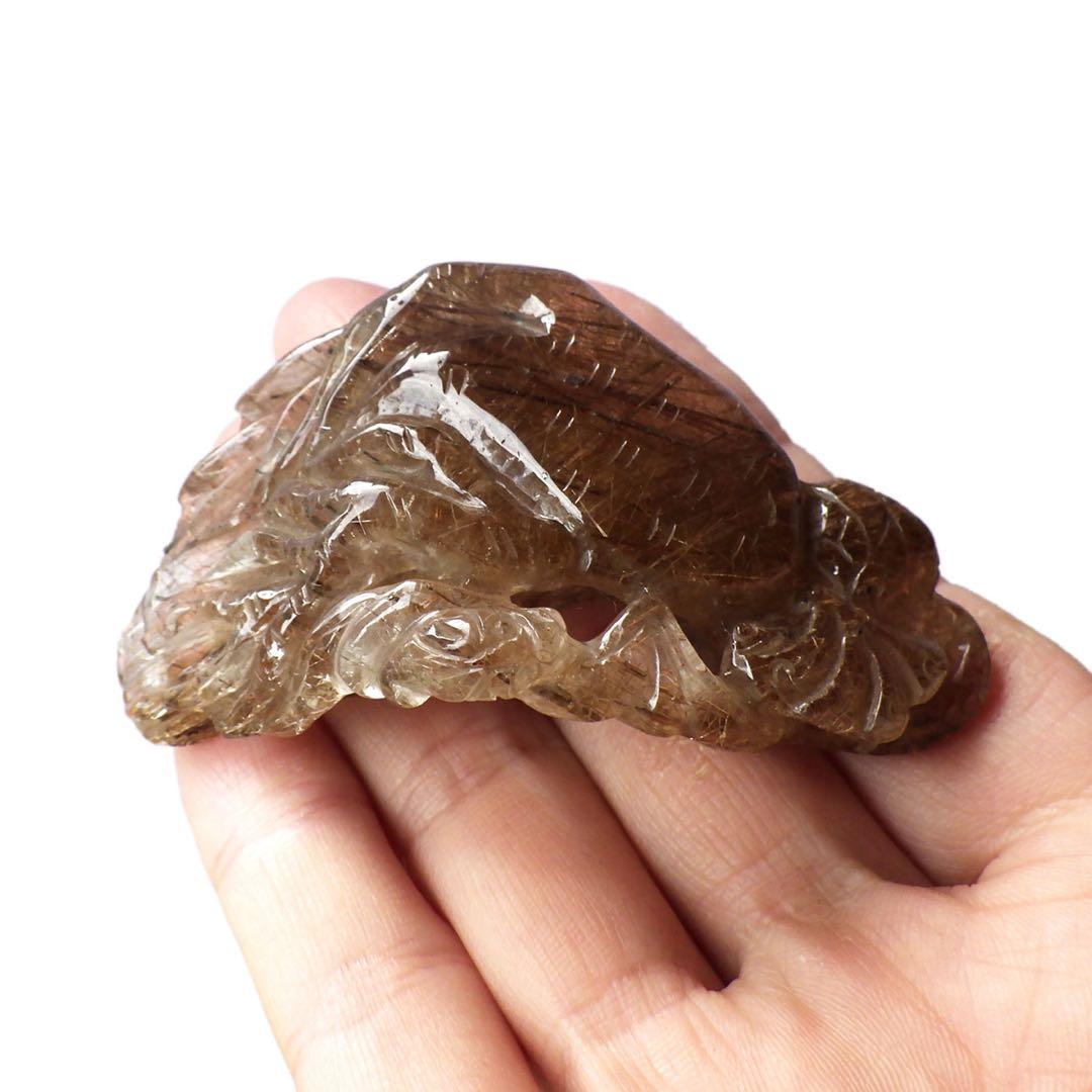 天然石ルチルクォーツ　根付2