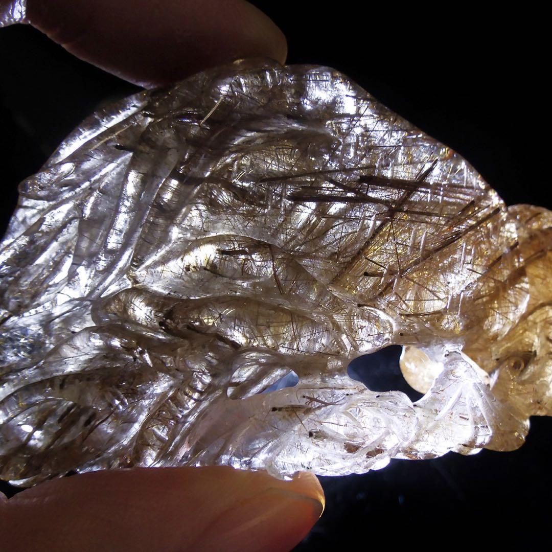 天然石ルチルクォーツ　根付2