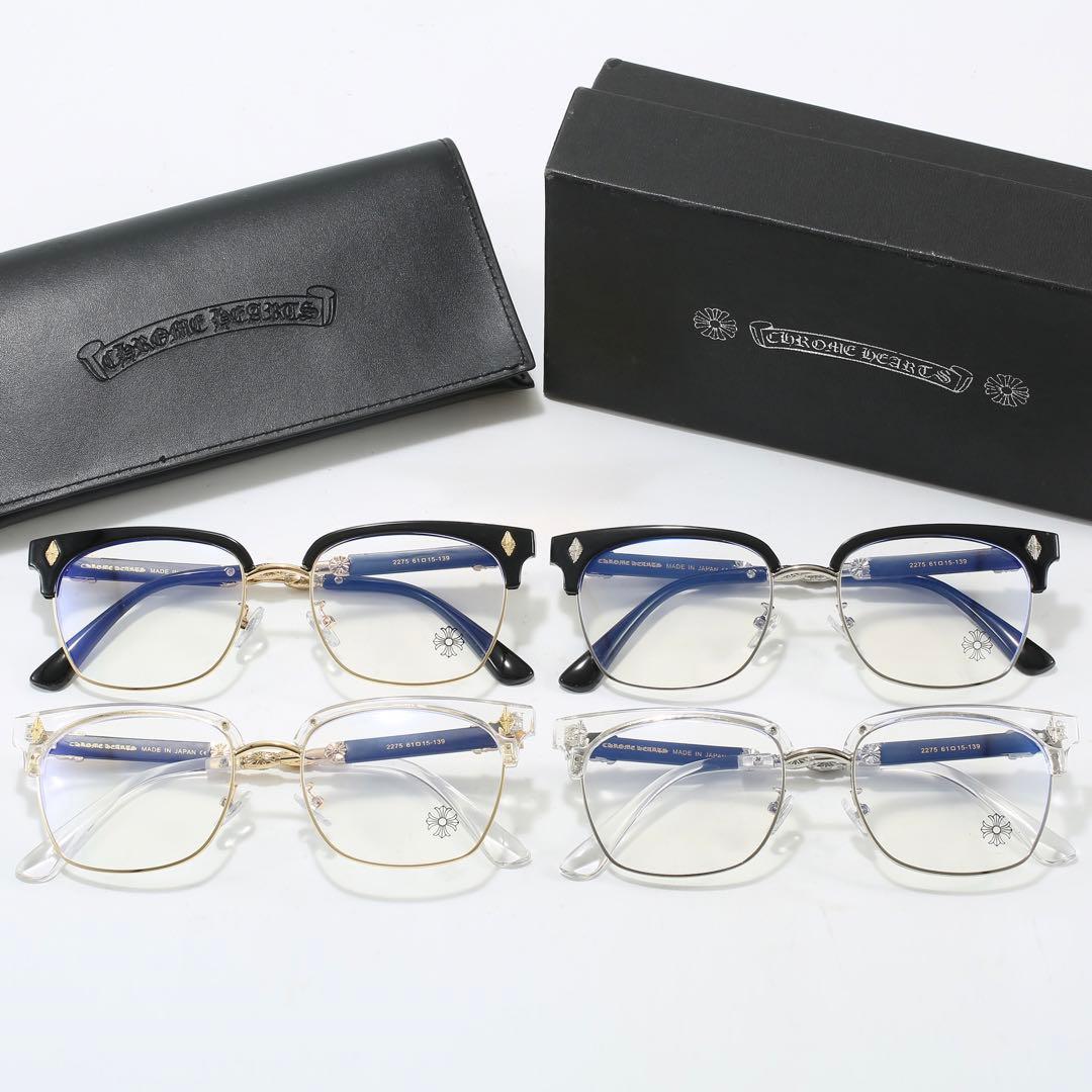 装飾クリアゴールド伊達メガネ 「クロムハーツ好き必見‼︎」メガネ サングラス