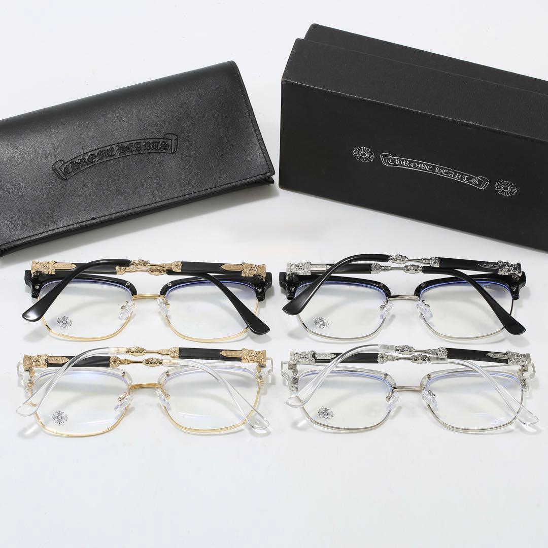 装飾クリアゴールド伊達メガネ 「クロムハーツ好き必見‼︎」メガネ サングラス