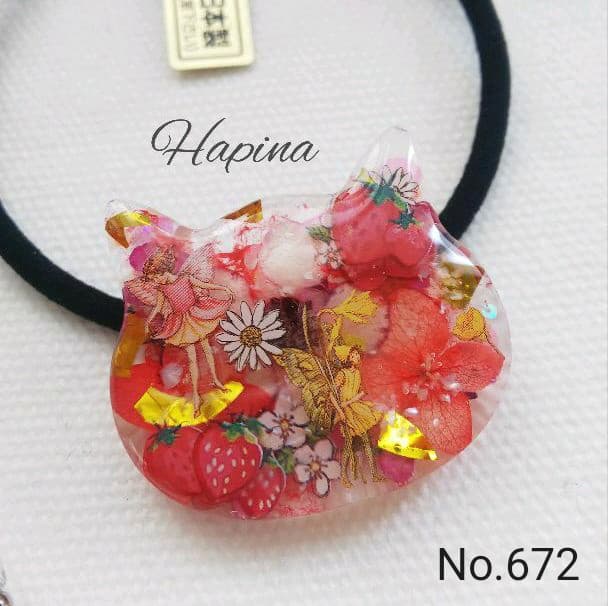 NO.465❤猫・Xmas❤レジンヘアゴム ブローチ NO.465❤猫・Xmas❤レジン