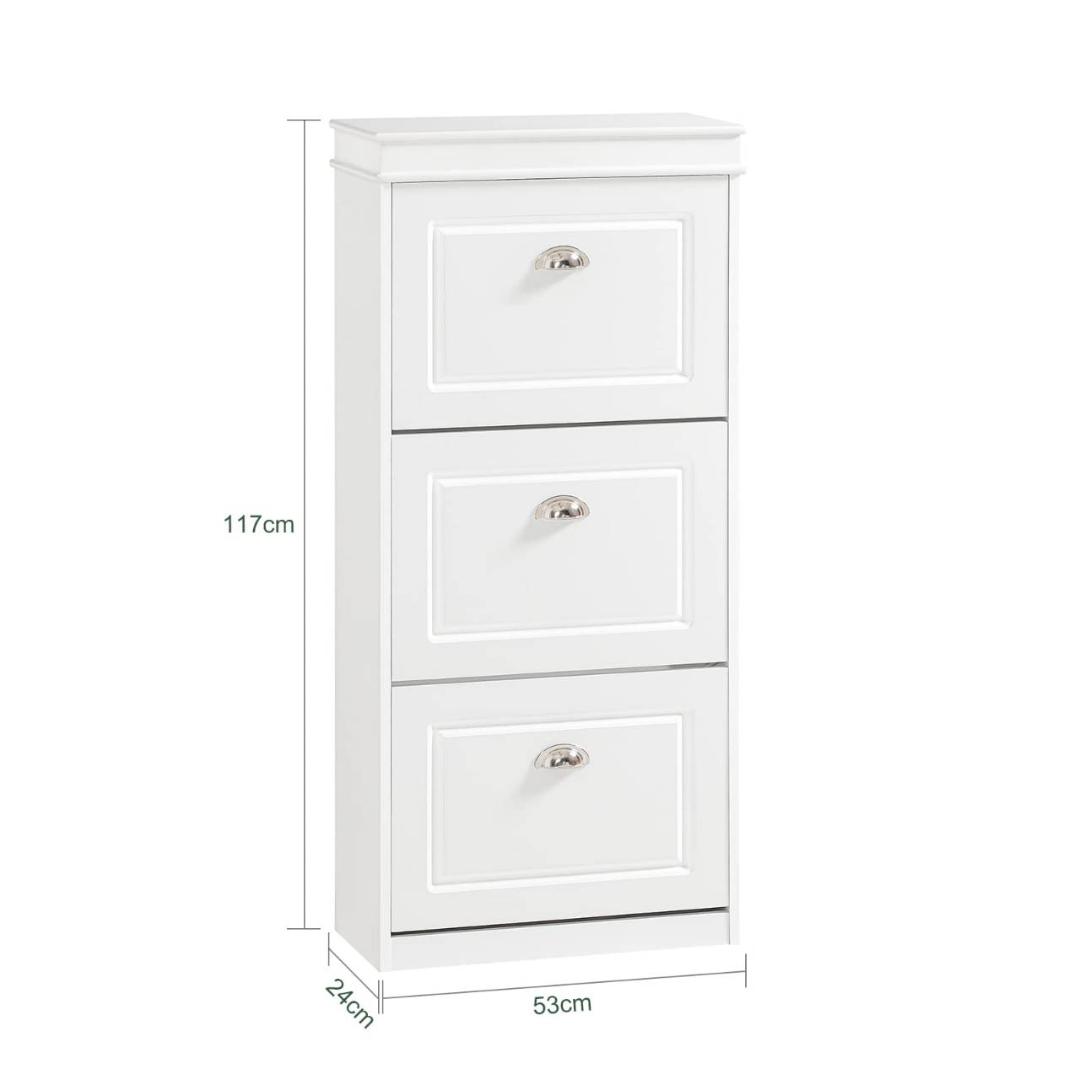 スリムな北欧デザインのシューズラック