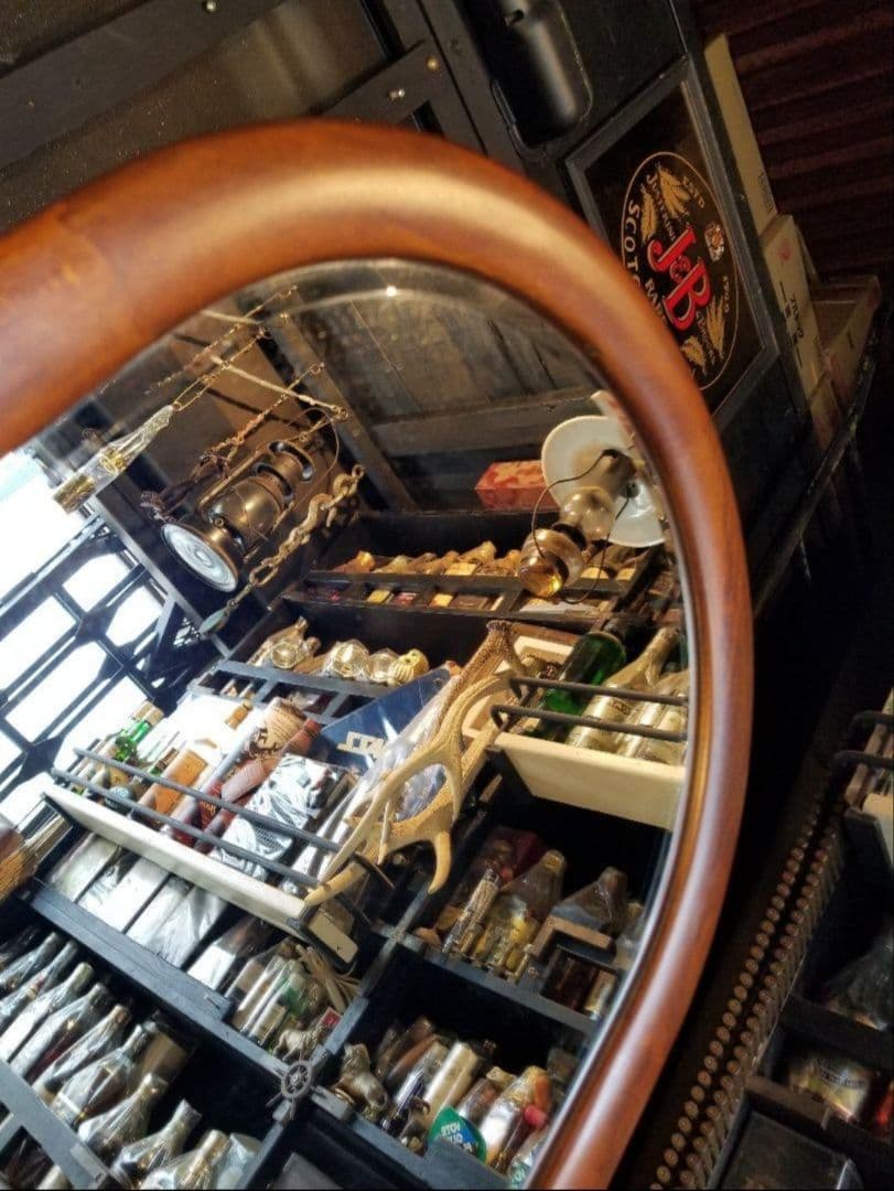 miki　様売約済　カリモク　ラウンド　スタンド　ミラー　姿見