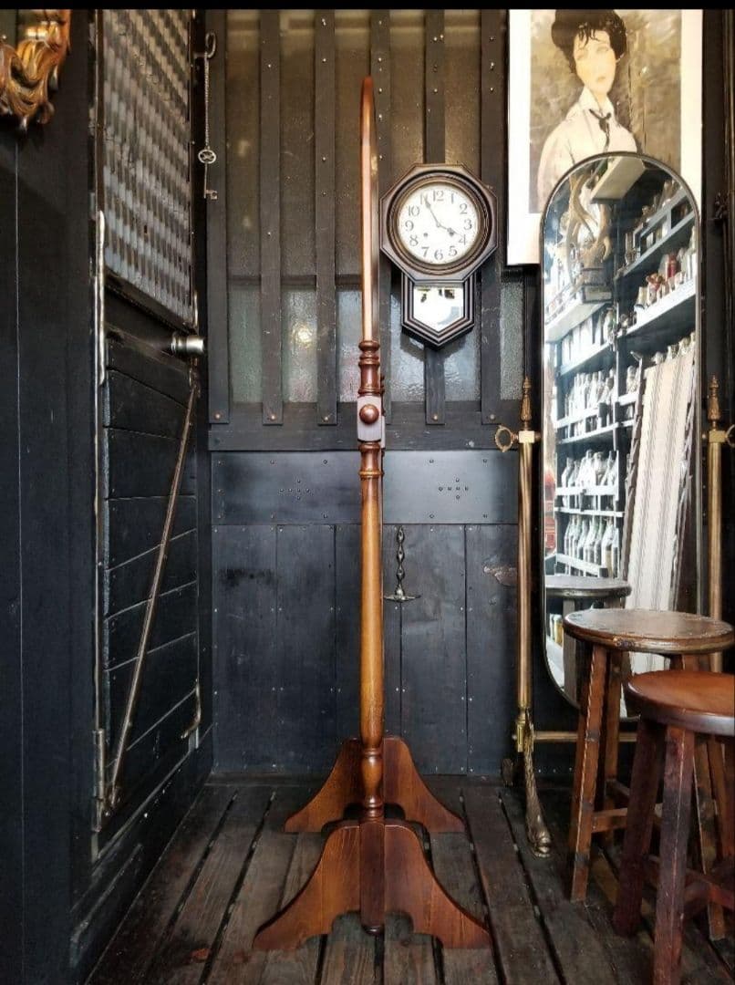 miki　様売約済　カリモク　ラウンド　スタンド　ミラー　姿見