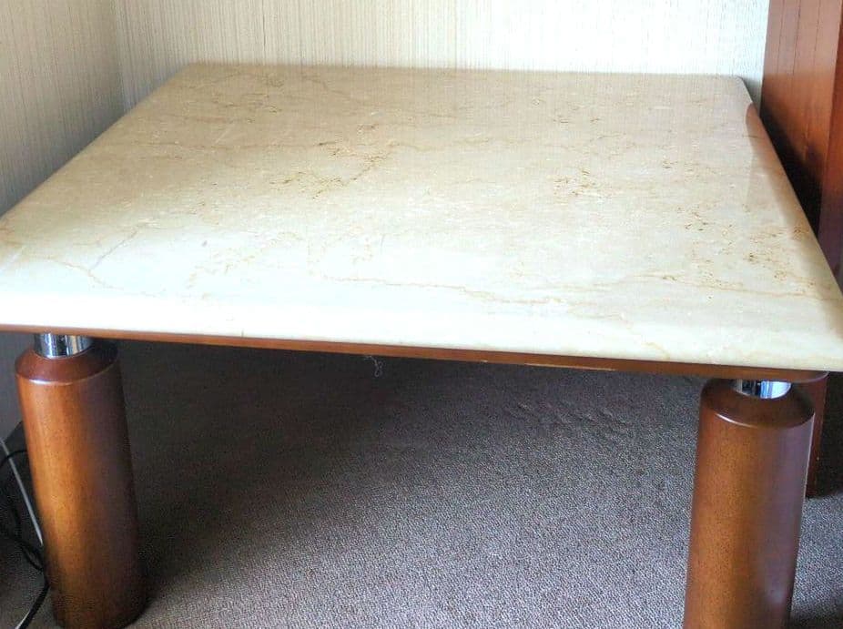 富士ファニチア　高級天然大理石テーブル 　天板のみ！☆脚とセットで購入必須！