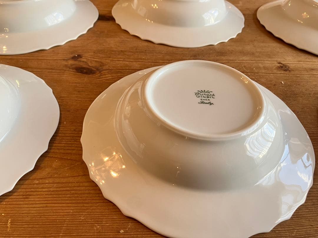 イジクラCEOジノリベッキオホワイト20スーププレート×12