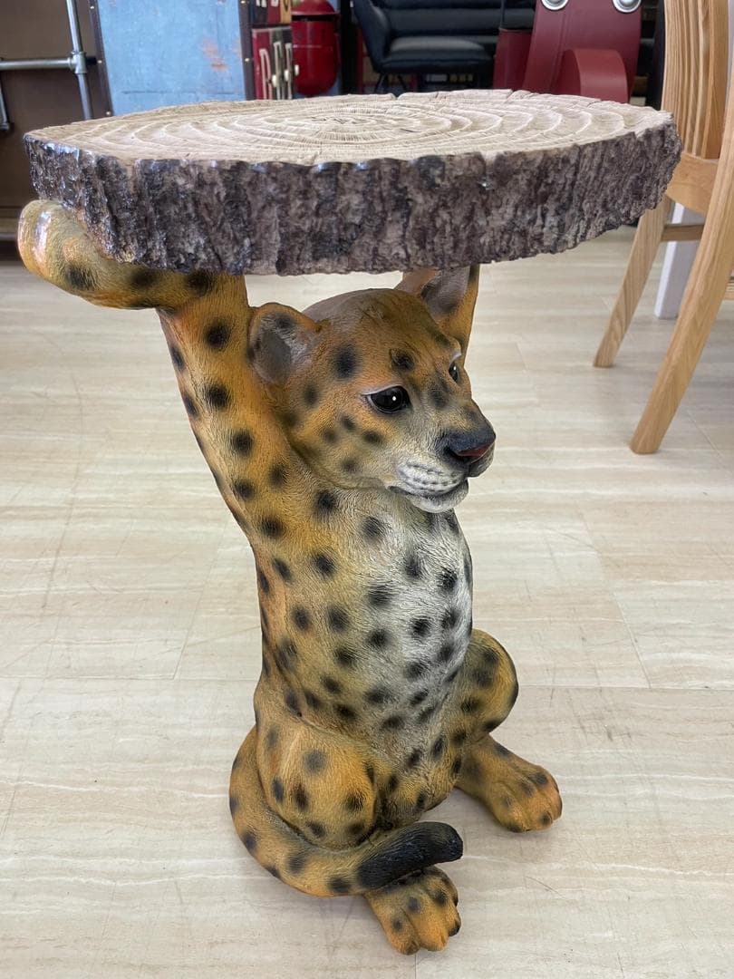 パンサー　豹　サイドテーブル　ミニテーブル　アニマル　動物　ソファ　テーブル