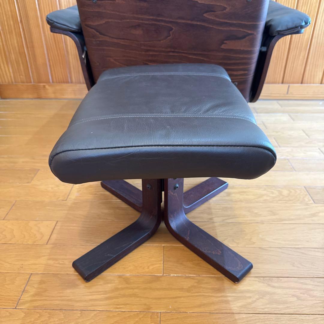 デンマーク KEBE/ケベ リクライニングチェア プライウッド ビンテージ