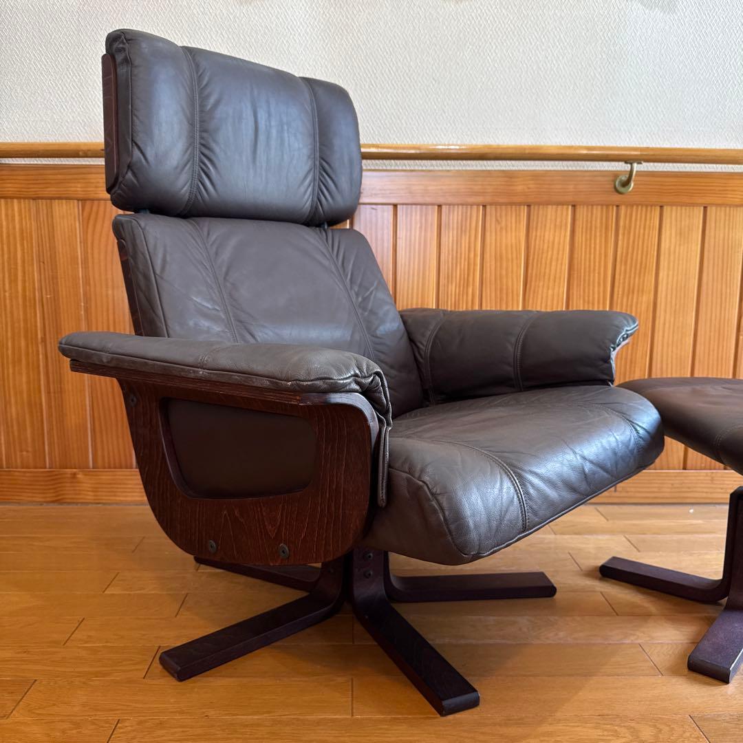 デンマーク KEBE/ケベ リクライニングチェア プライウッド ビンテージ