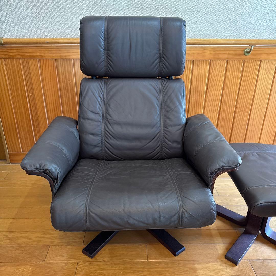 デンマーク KEBE/ケベ リクライニングチェア プライウッド ビンテージ