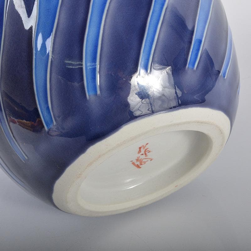 九谷焼 近藤満作 彩釉 線文花生 花瓶 共箱 V R4208 - メルカリ