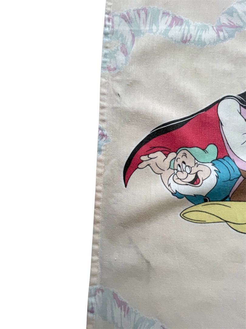 ☆ビンテージシーツ　レトロ　白雪姫　ディズニー　小人