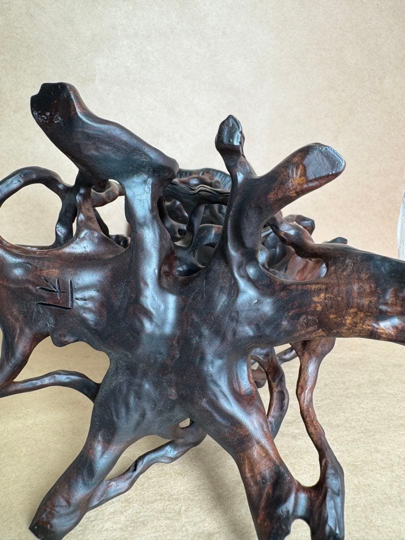 根卓・天然木・繊細彫・紫檀・黒檀・縞黒檀・鉄刀木・雑木・ 盆栽卓・無垢材・花台