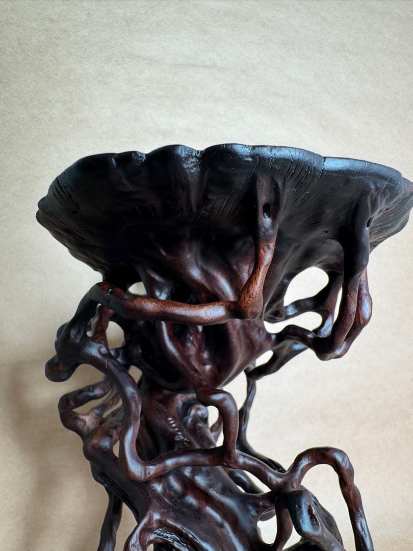 根卓・天然木・繊細彫・紫檀・黒檀・縞黒檀・鉄刀木・雑木・ 盆栽卓・無垢材・花台