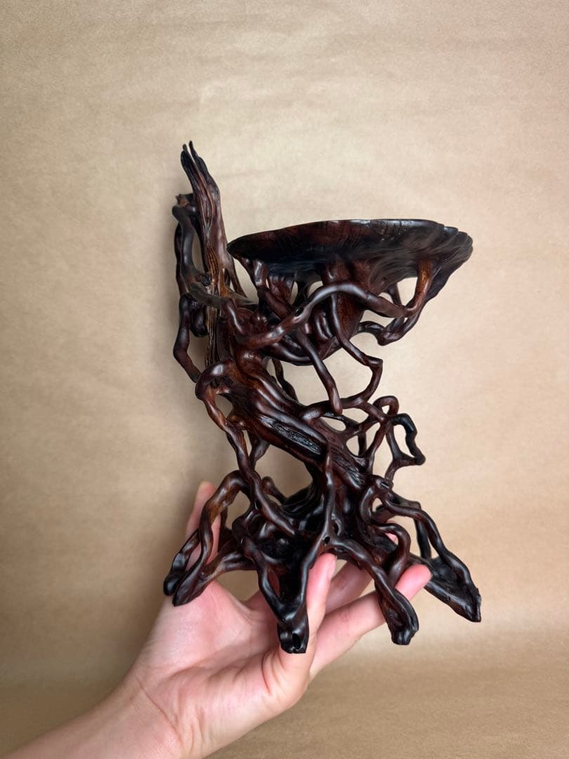 根卓・天然木・繊細彫・紫檀・黒檀・縞黒檀・鉄刀木・雑木・ 盆栽卓・無垢材・花台